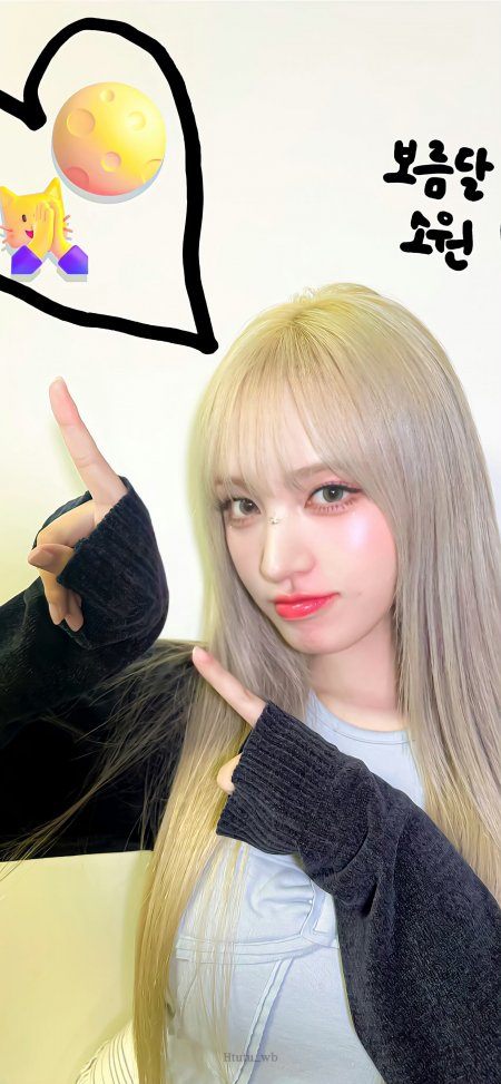 金发韩系满月许愿甜美美女人物手机壁纸