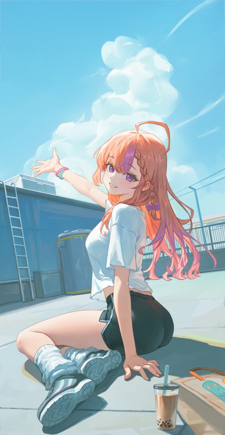 绝区零可琳屋顶蓝天运动服少女动漫手机壁纸