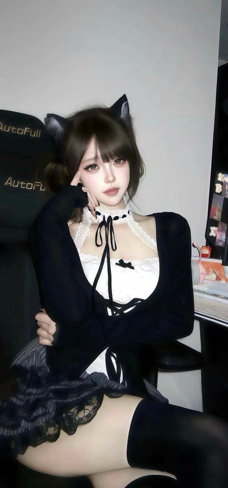 猫耳女仆装电竞椅甜美人物手机壁纸