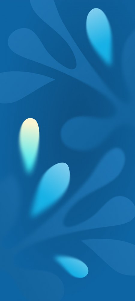 深蓝花瓣水滴几何渐变抽象纹理手机壁纸