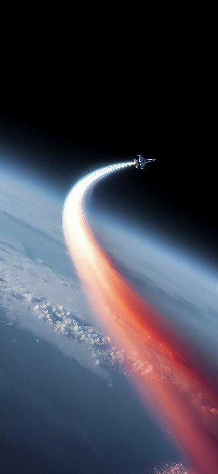 太空星球宇宙飞船飞行科幻手机壁纸
