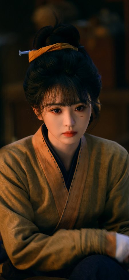 田曦薇逐玉古风女子汉服创意手机壁纸