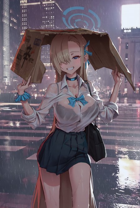 一之瀬明日奈雨城壁纸碧蓝档案动漫手机壁纸
