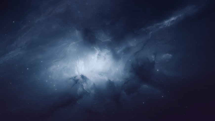 深蓝浩瀚宇宙星云光芒繁星风景电脑壁纸