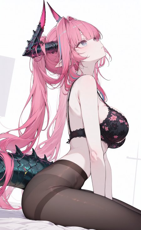 明日方舟终末地伊冯粉发黑角少女动漫手机壁纸