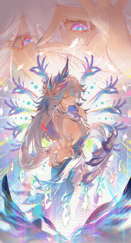 崩坏：星穹铁道  爻光幻彩环绕姿态动漫手机壁纸