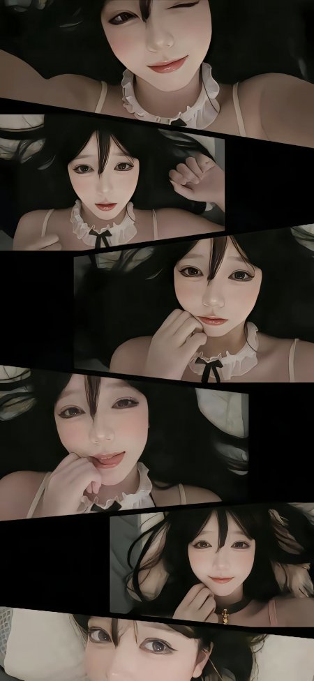 桃桃黑白吊带胶片感摄影甜美美女人物手机壁纸