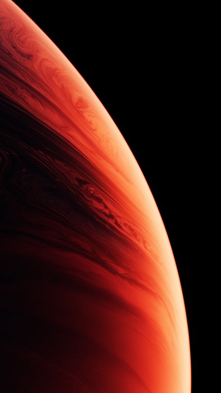 红色气态行星旋涡壮丽科幻纹理手机壁纸