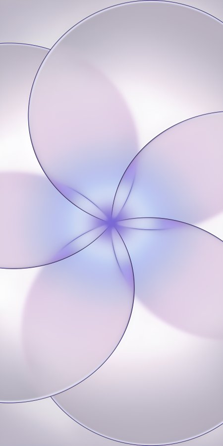 淡紫半透明几何花瓣渐变发光纹理手机壁纸