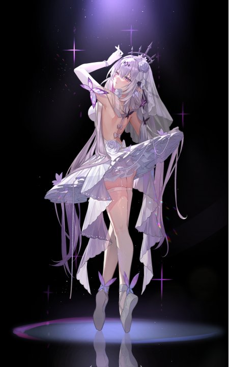 崩坏星穹铁道遐蝶紫发少女芭蕾舞姿梦幻舞台游戏手机壁纸