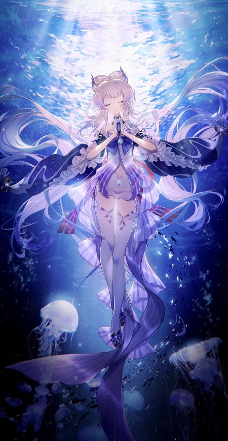 原神珊瑚宫心海深海祈愿姿态动漫手机壁纸