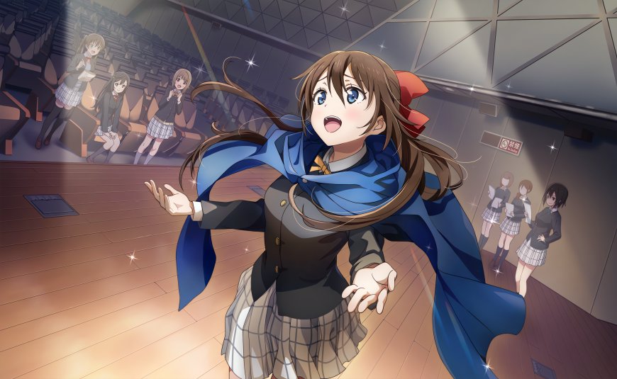 虹咲学园樱坂雫舞台蓝披风演出二次元动漫电脑壁纸