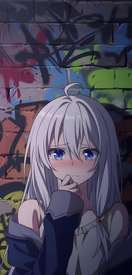 魔女之旅伊蕾娜涂鸦墙动漫手机壁纸
