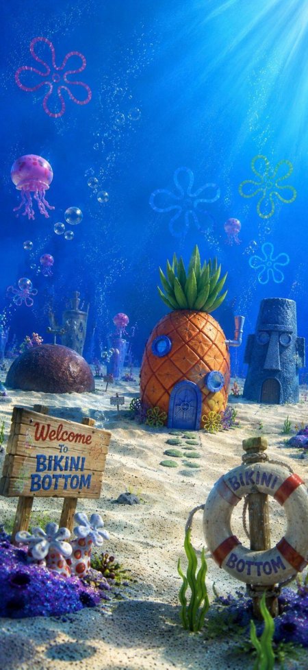 海绵宝宝比奇堡菠萝屋动漫手机壁纸