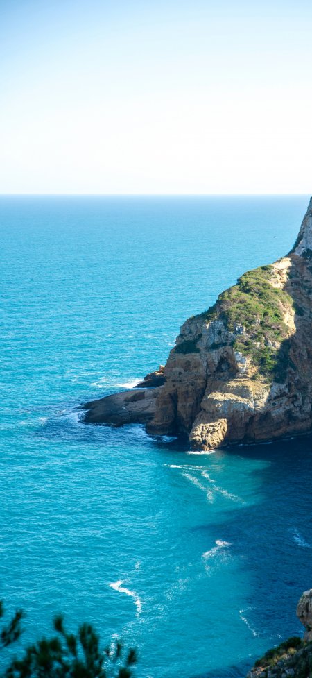 蔚蓝大海悬崖海岸风光风景手机壁纸