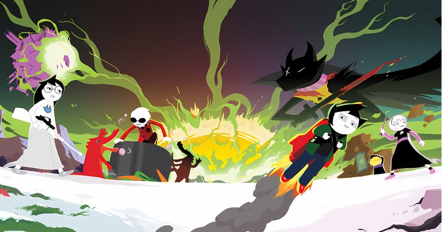 Homestuck角色群像战斗场景卡通插画动漫电脑壁纸