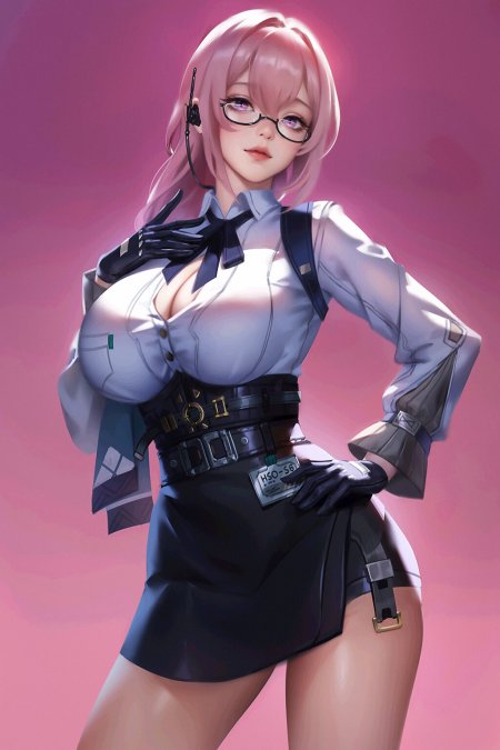 崩坏·星穹铁道艾丝妲粉发眼镜游戏手机壁纸