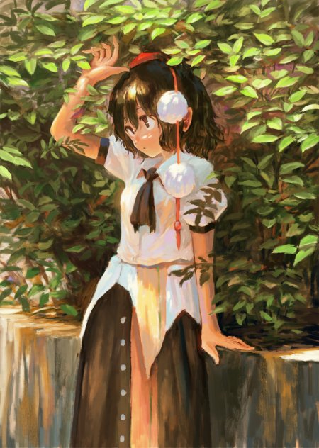 射命丸文林间阳光东方少女动漫手机壁纸