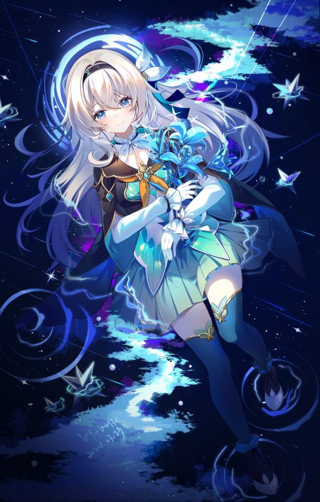 崩坏·星穹铁道流萤星空蓝光游戏手机壁纸