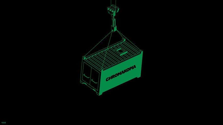 Chromakopia绿色集装箱吊装极简工业风创意电脑壁纸
