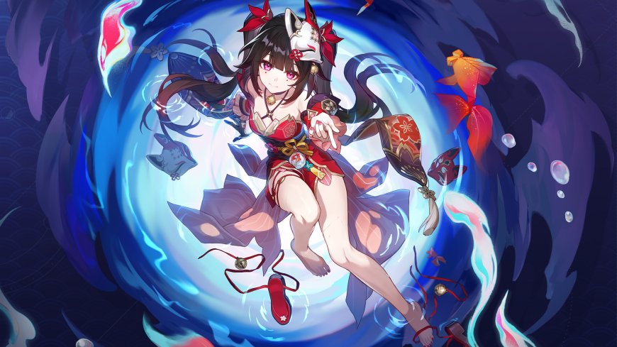 崩坏·星穹铁道花火双马尾戏水少女游戏电脑壁纸