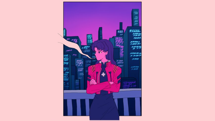 葛城美里御姐超短裙吸烟少女二次元动漫电脑壁纸
