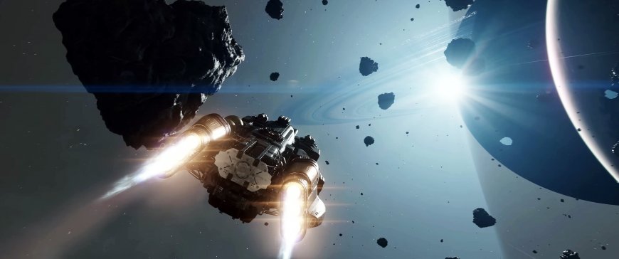 星空贝塞斯达宇宙飞船小行星科幻电脑壁纸