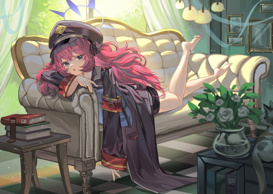 蔚蓝档案枣伊吕波JK制服少女沙发游戏电脑壁纸
