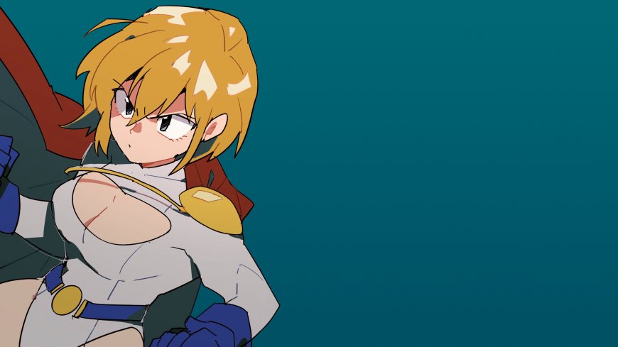 神力女孩红披风超级英雄二次元动漫电脑壁纸