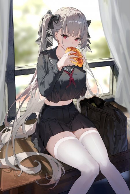 碧蓝航线可畏JK制服双马尾游戏手机壁纸