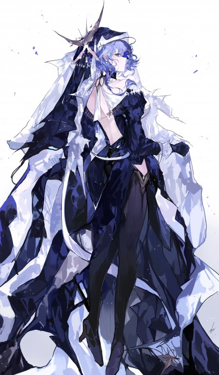 明日方舟絮雨修女背影少女游戏手机壁纸
