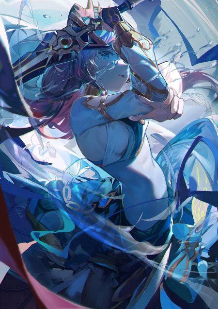 原神妮露红发持剑少女游戏手机壁纸