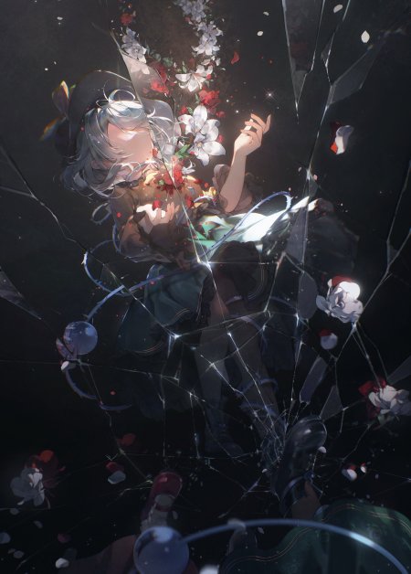东方古明地恋碎玻璃少女游戏手机壁纸