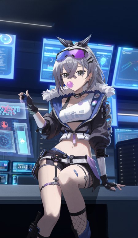 崩坏·星穹铁道银狼泡泡少女游戏手机壁纸