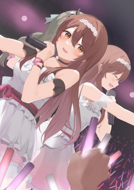 偶像大师双生少女舞台演唱游戏手机壁纸