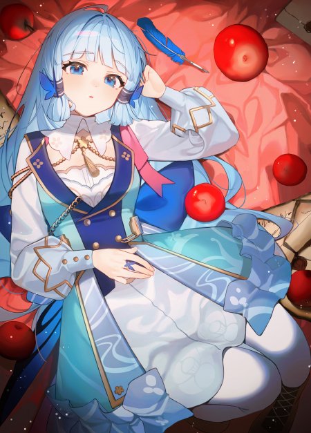 原神神里绫华少女苹果游戏手机壁纸