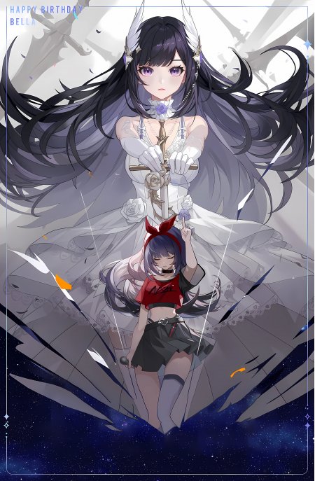贝拉婚纱持剑公主少女动漫手机壁纸