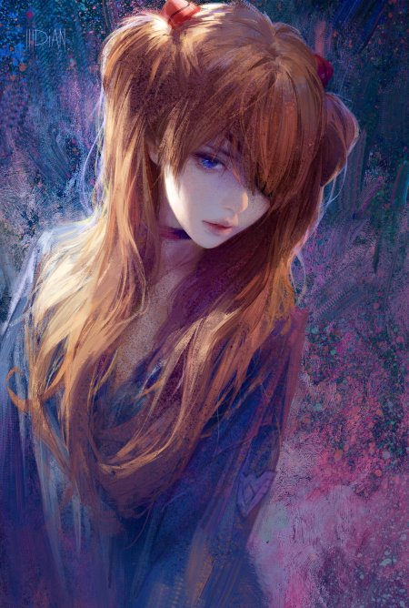 新世纪福音战士双马尾少女动漫手机壁纸