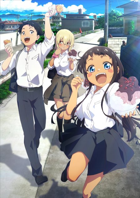 冲绳JK制服少女吃刨冰动漫手机壁纸