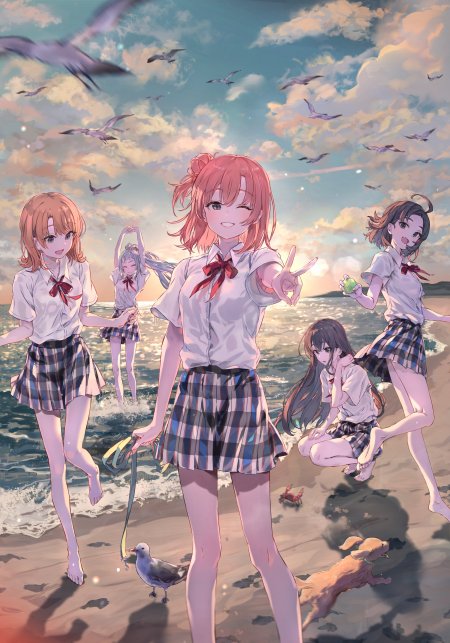 青春恋爱喜剧JK制服少女动漫手机壁纸