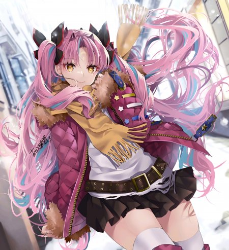 命运冠位指定双马尾冬装少女游戏手机壁纸