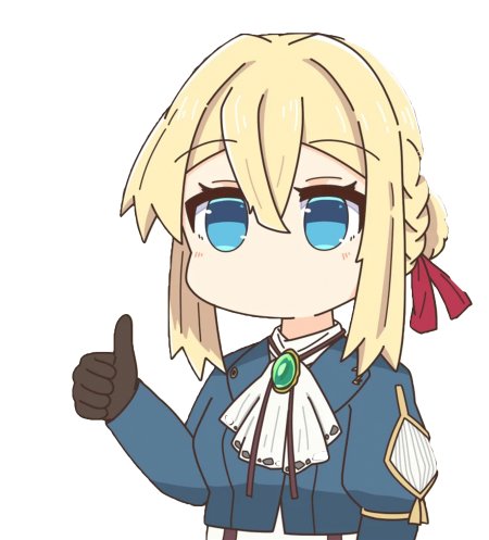 金发绿宝石点赞制服少女动漫手机壁纸
