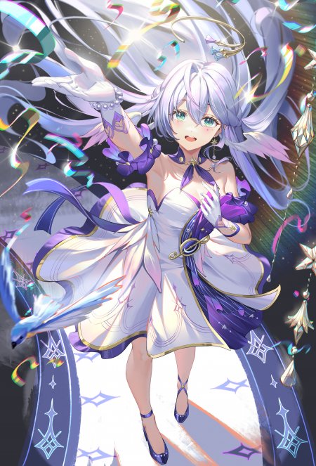 崩坏·星穹铁道知更鸟白裙少女游戏手机壁纸