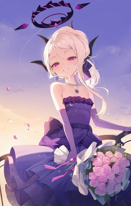 碧蓝档案空崎日奈礼裙少女游戏手机壁纸