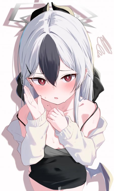 碧蓝档案鬼方佳代子害羞少女游戏手机壁纸