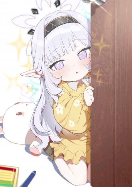 碧蓝档案明星日鞠花裙少女游戏手机壁纸