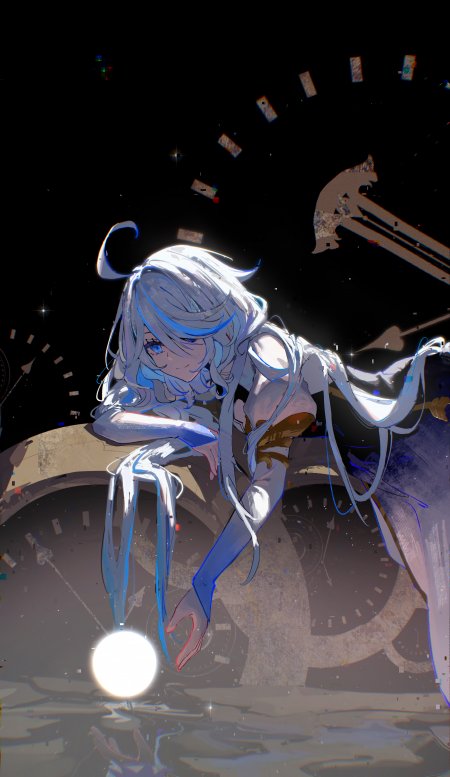 原神芙宁娜时钟齿轮少女游戏手机壁纸