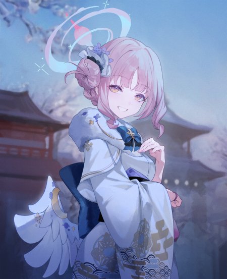 碧蓝档案未花和服少女游戏手机壁纸