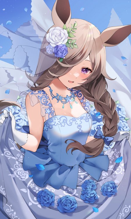 赛马娘米浴婚纱兽耳娘少女游戏手机壁纸