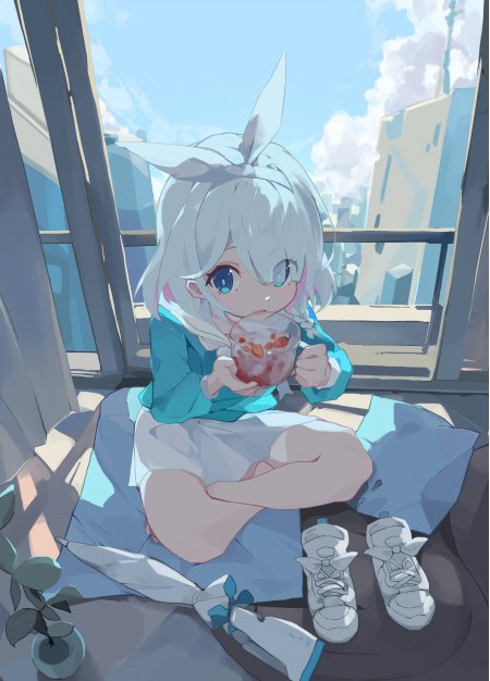 碧蓝档案阿罗娜捧杯少女游戏手机壁纸